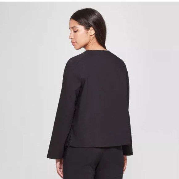 Long Sleeve V-Neck Blouse -74-480 - Picture 2 of 5